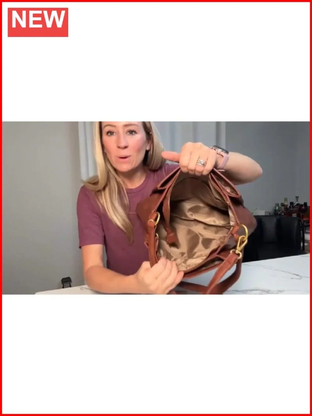 Hobo Bag with Three Compartments, Vegan Leather Crossbody, Fits 11